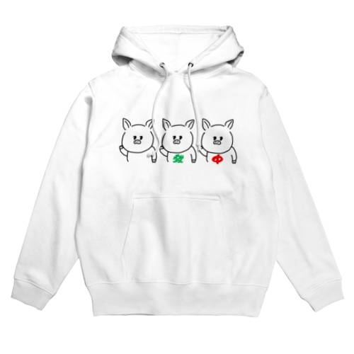 三元豚シリーズ(白發中) Hoodie