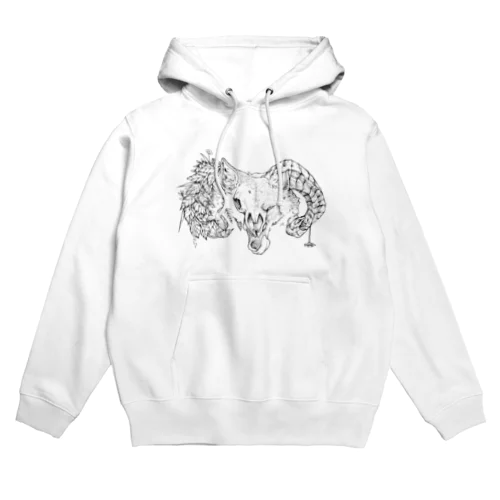 ひつじおおかみ ホワイト Hoodie