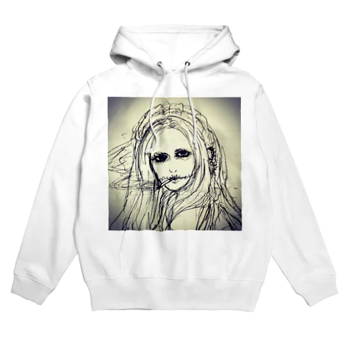 タバコ女ゾンビシングル Hoodie