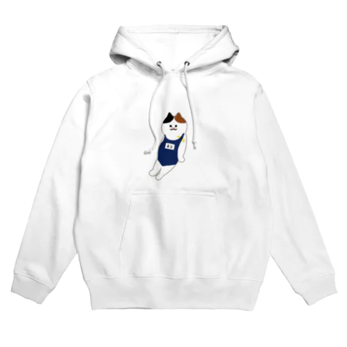 【中・フチあり】スクール水着のねこ Hoodie