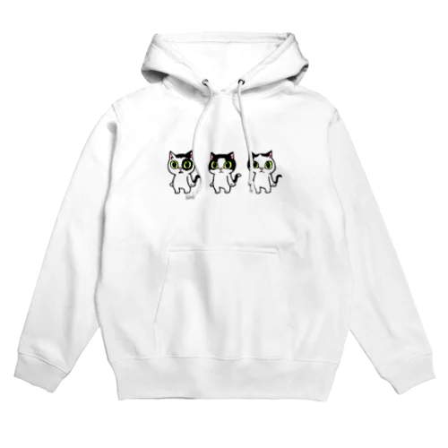 白黒猫の太郎三兄弟 Hoodie