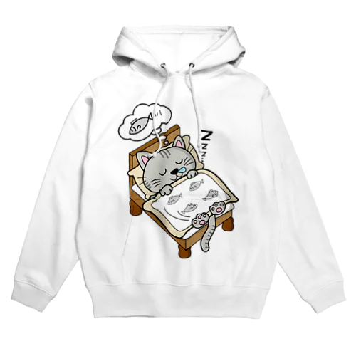 ベッドで寝る猫(アメショ男の子) Hoodie