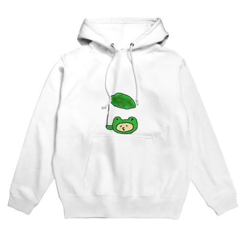 new かえるおじさん【葉っぱの傘】 Hoodie