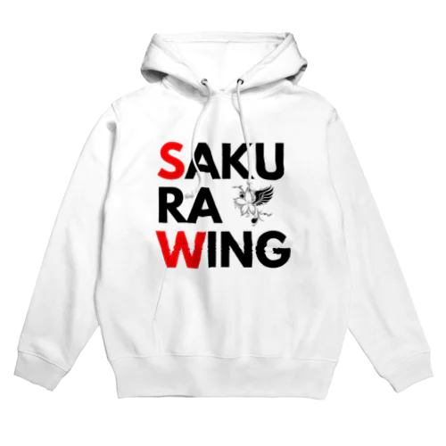 SAKURA WING 赤＆黒文字 Hoodie