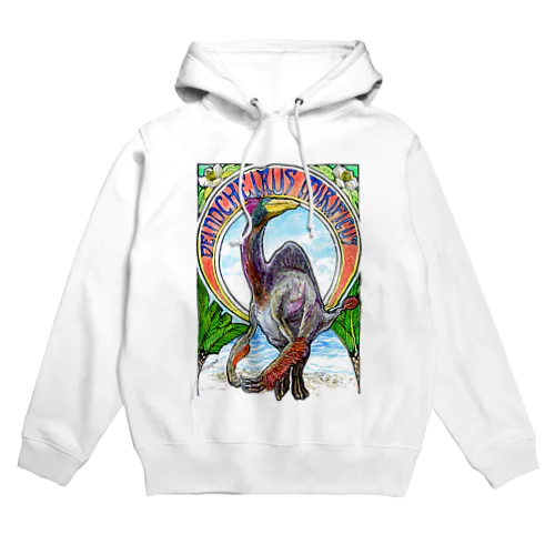 デイノケイルス（ミュシャっぽい構図） Hoodie