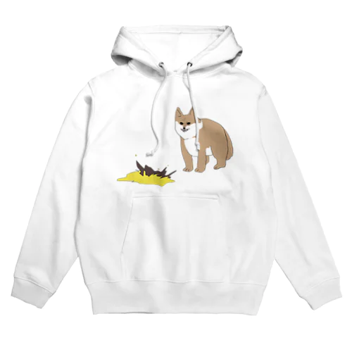 プリンに威嚇する犬 Hoodie