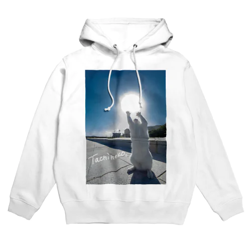 立ち猫　元気玉 Hoodie