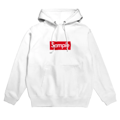 Sample -Red Box Logo- パーカー