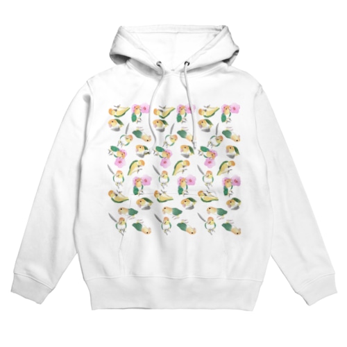 たっぷりシロハラインコちゃん【まめるりはことり】 Hoodie