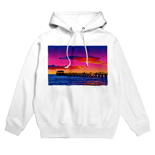 オーストラリア 夕暮れのヘンリービーチ桟橋 Hoodie