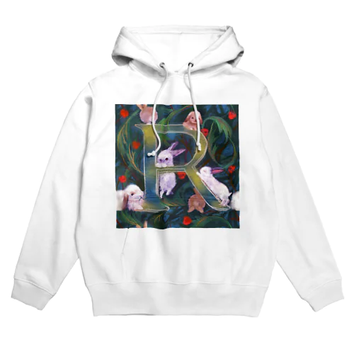 RabbitのRで遊ぶ森のうさぎ Hoodie