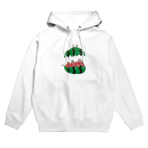 ねこぼうけん隊スイカポンチ Hoodie