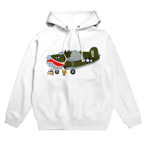 すろくまノーズアートB-24 Hoodie