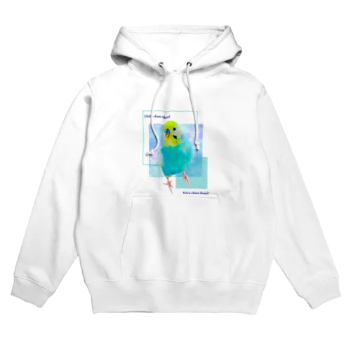 ちびちゃんです！セリフ付きパステルカラー背景 Hoodie