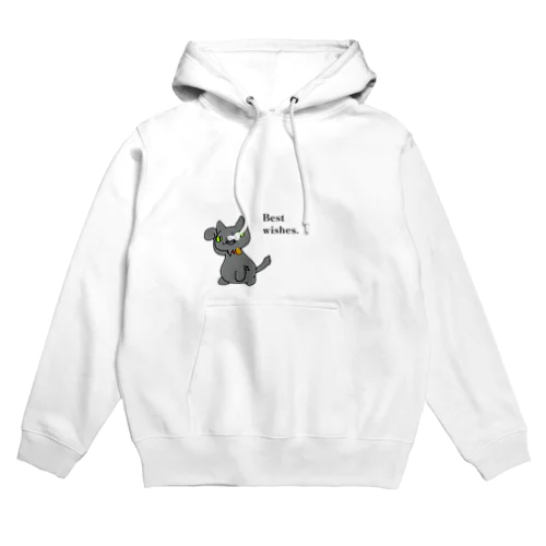 招き猫(灰)Best wishes Hoodie