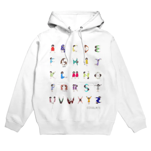 Alphabet Tシャツ(文字大ver.) Hoodie