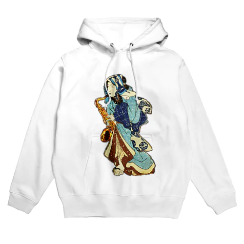 サックス浮世絵 Hoodie