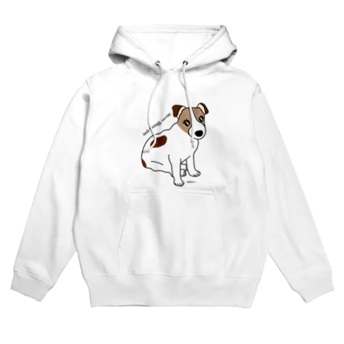 可愛いジャックラッセルテリア犬 おすわり Hoodie