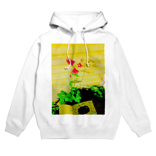 黄色とおだまきグラフィック Hoodie