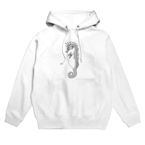 タツノオトシゴさんはイクメンです　モノトーン Hoodie