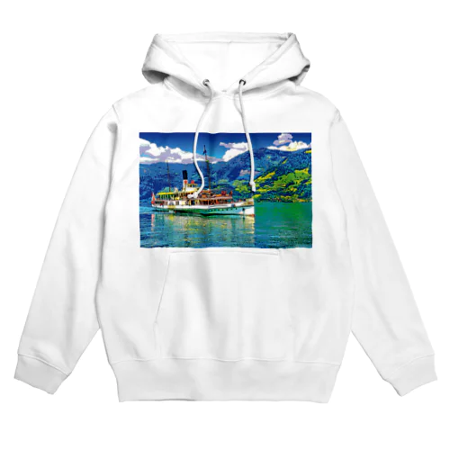 スイス ルツェルン湖の汽船 Hoodie