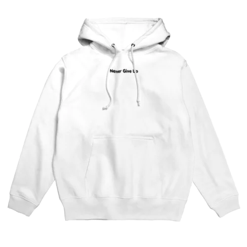 Never Give Up-2(文字黒) Hoodie