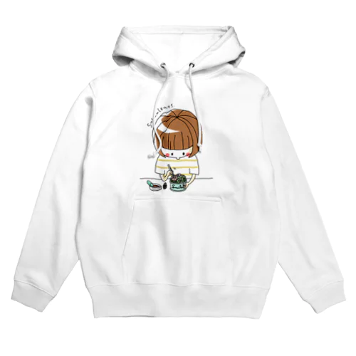 多肉の寄せ植えをしている人(カラー) Hoodie