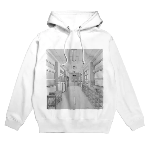 小学校の廊下 Hoodie