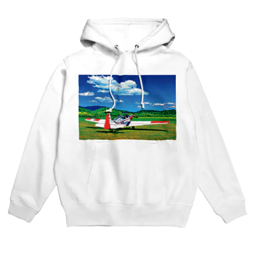 草原の飛行機 Hoodie