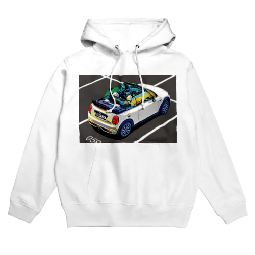 白のミニコンバーチブル Hoodie