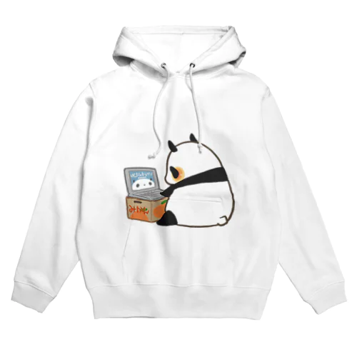 パソコンを使いこなすハイテクパンダ Hoodie