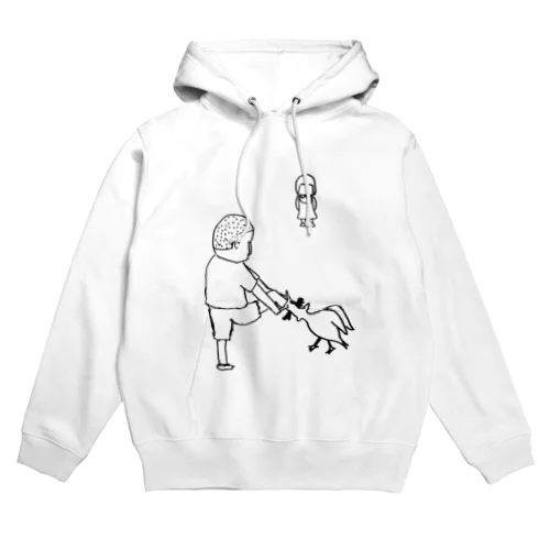 とりあえずにわとりを履いてみたんだ Hoodie