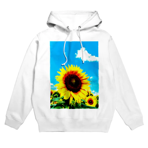 向日葵と青空 Hoodie