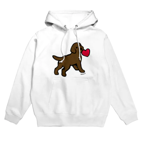 チョコラブパピーと赤いハート Hoodie