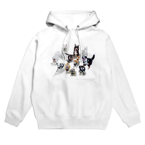 駆け寄るわんこたち Hoodie