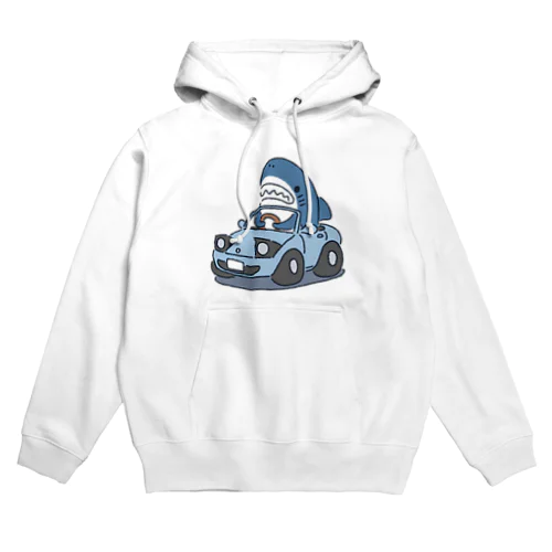 オープンカーに乗るサメ Hoodie