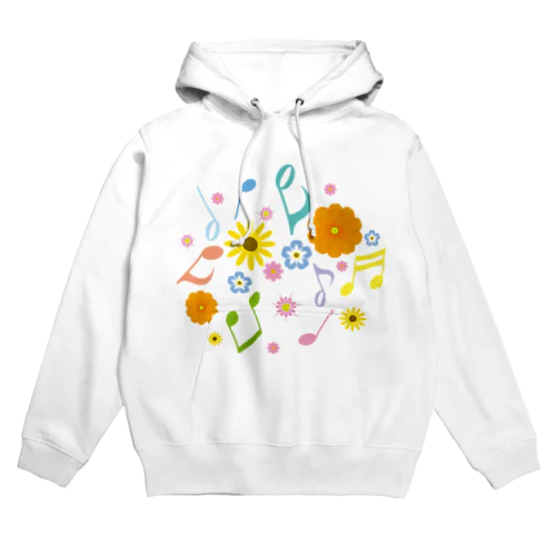 きれいな花と音符 Hoodie