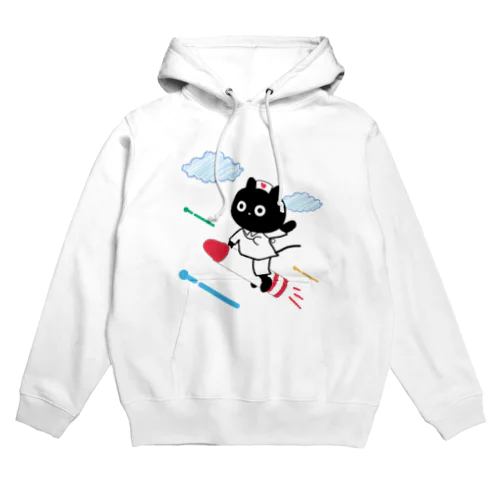 夢を叶えに向かうネコナース Hoodie