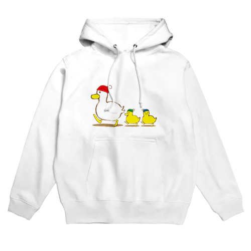 アヒルの親子の冬支度 Hoodie