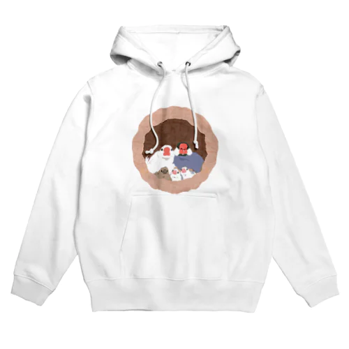 文鳥一家のどこでも壷巣！住み着くシリーズ Hoodie