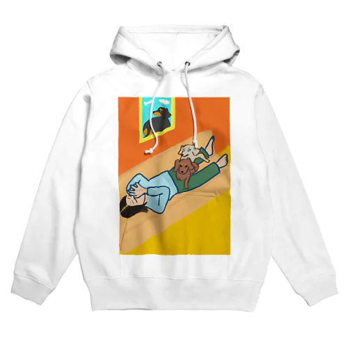 イヌたちとのんびり Hoodie