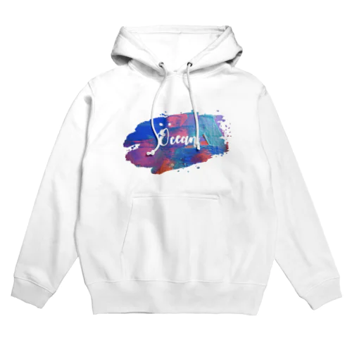 爽快な蒼海ペイント Hoodie