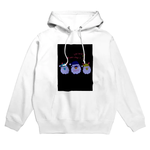 ブラックサンタさん3人 🍗 Hoodie