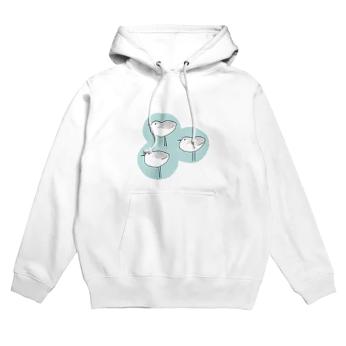 ミユビシギ（青） Hoodie