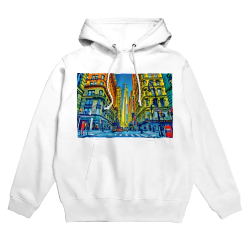 ニューヨーク フルトンストリートの朝 Hoodie