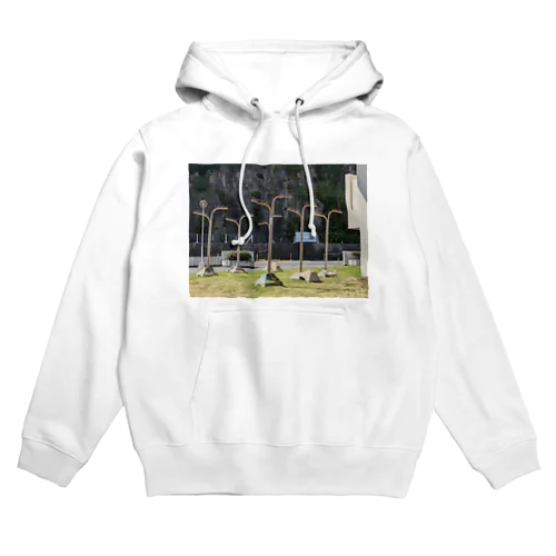 物干し台群生の図 Hoodie