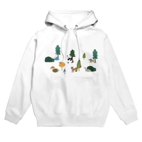 森でかくれんぼする動物たち Hoodie