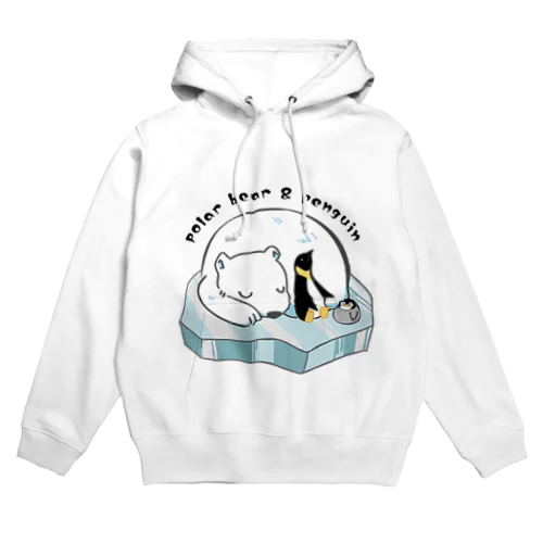 しろくまとペンギン Hoodie