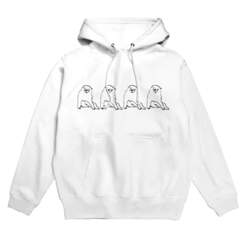 長沢芦雪の「あの犬」横並び Hoodie