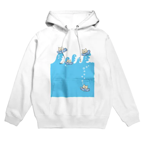 人生波だらけネコ Hoodie